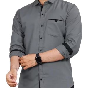 Men's Regular Fit Solid Soft Touch Cotton Casual Shirt